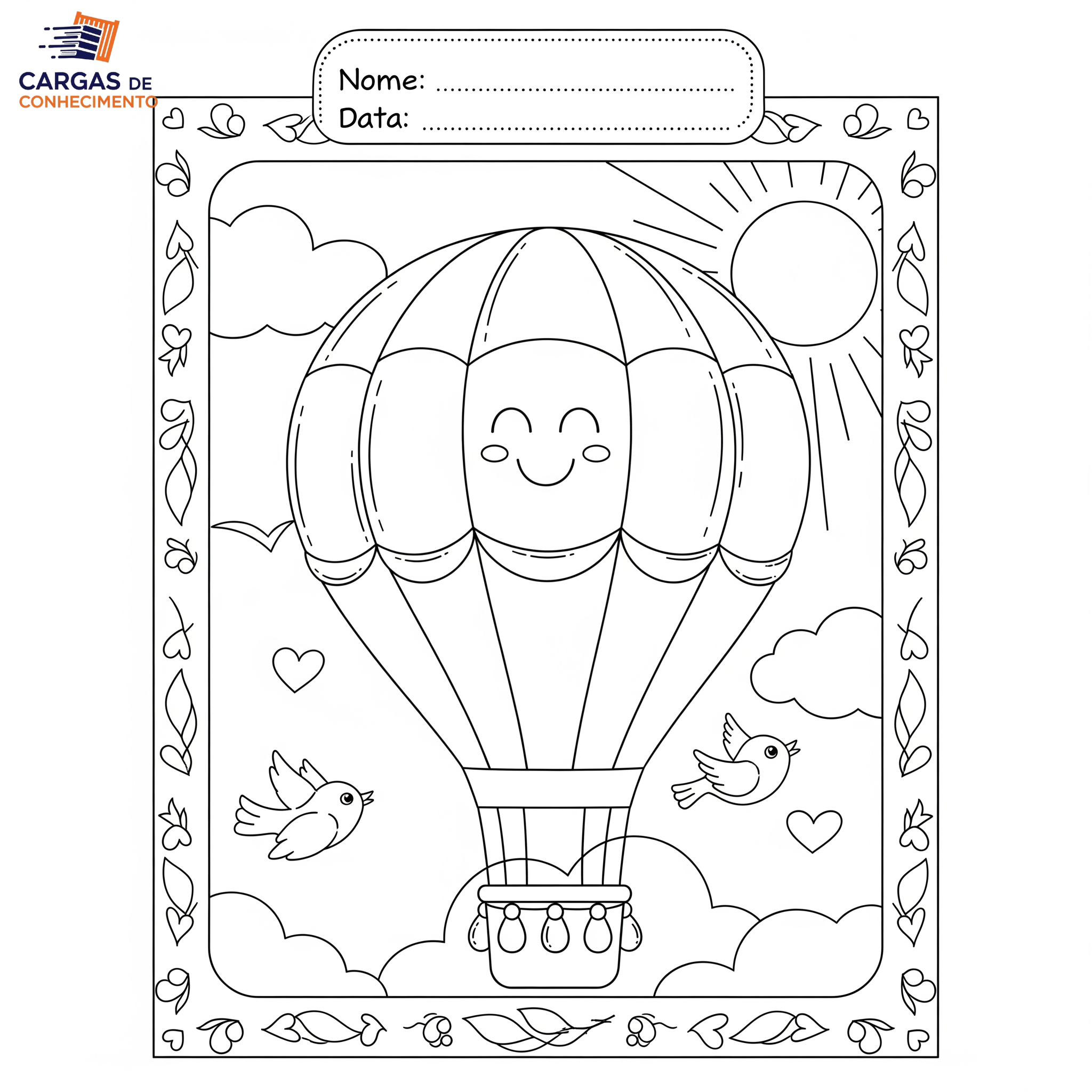 Balão para Colorir – Educação Infantil